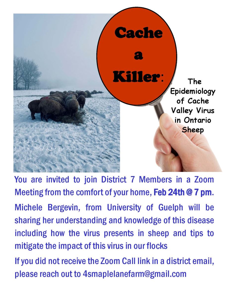 District 7 Meeting The Epidemiology of Cache Valley Virus in